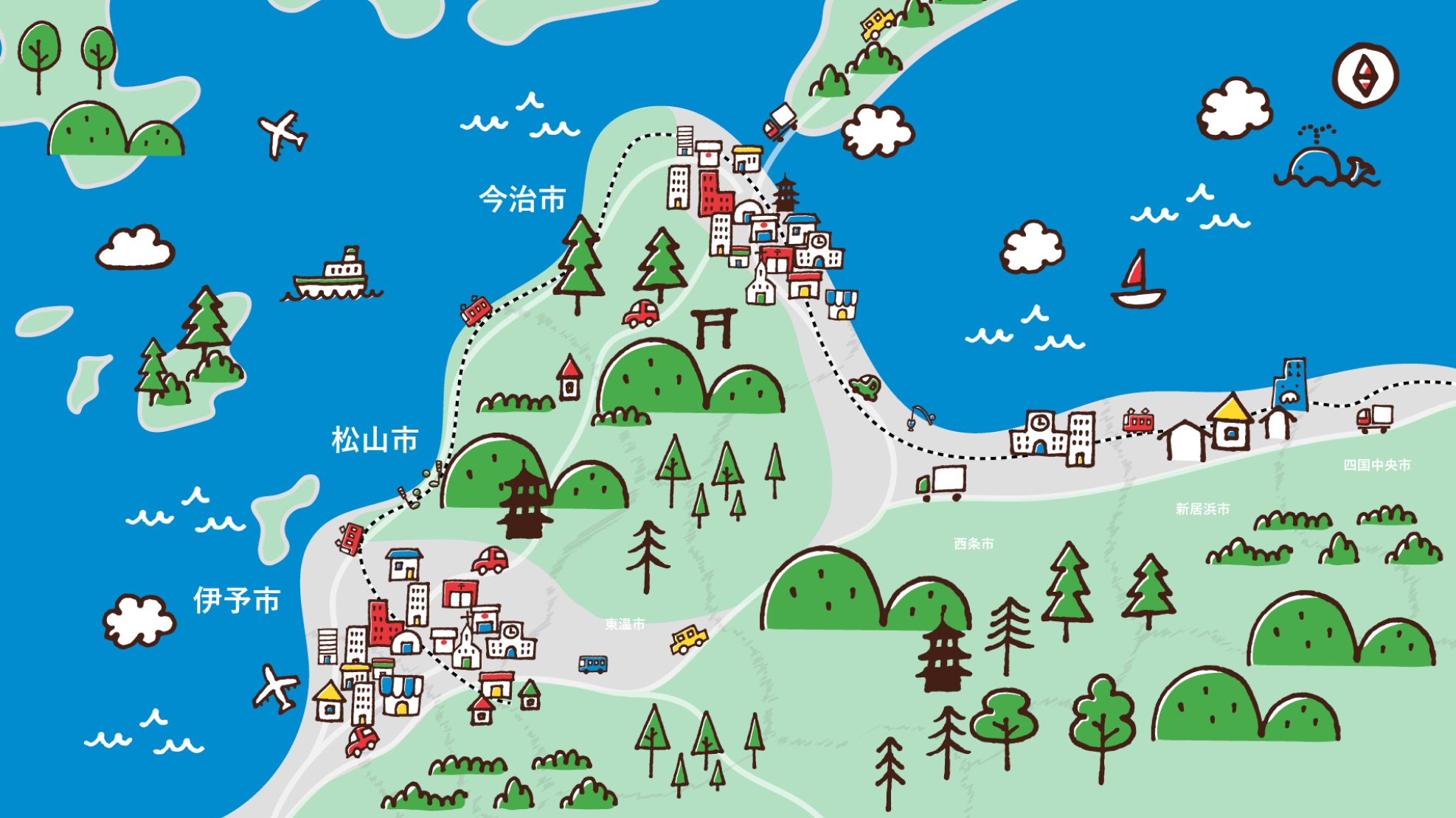 店舗のイラスト地図